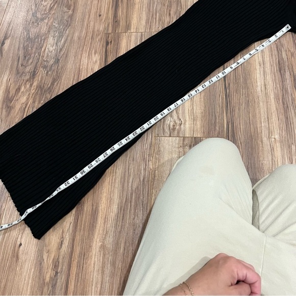 modern citizen black ribbed mockneck midi dress - Picture 6 of 8